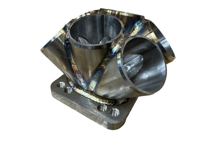 Stainless steel 6-1 turbo merge collector with T3 T4 flange, TIG welded, 3mm thick engine part from JackSpania Racing