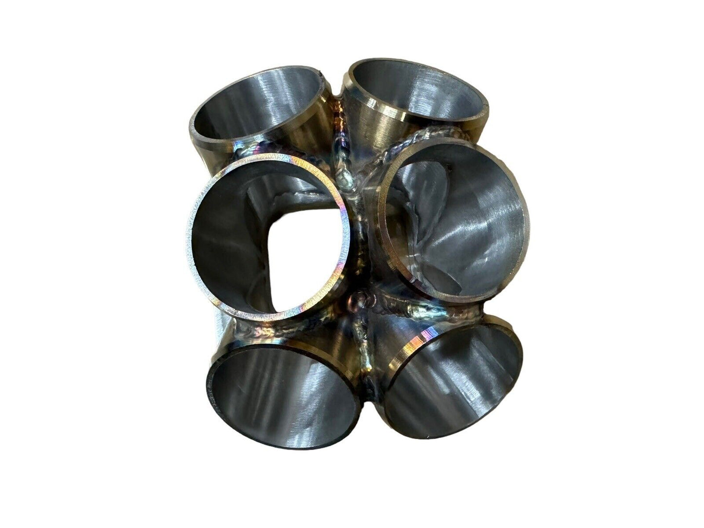 Stainless steel 6-1 turbo merge collector with T3 T4 flange, 3mm thick, TIG welded engine part by JackSpania Racing