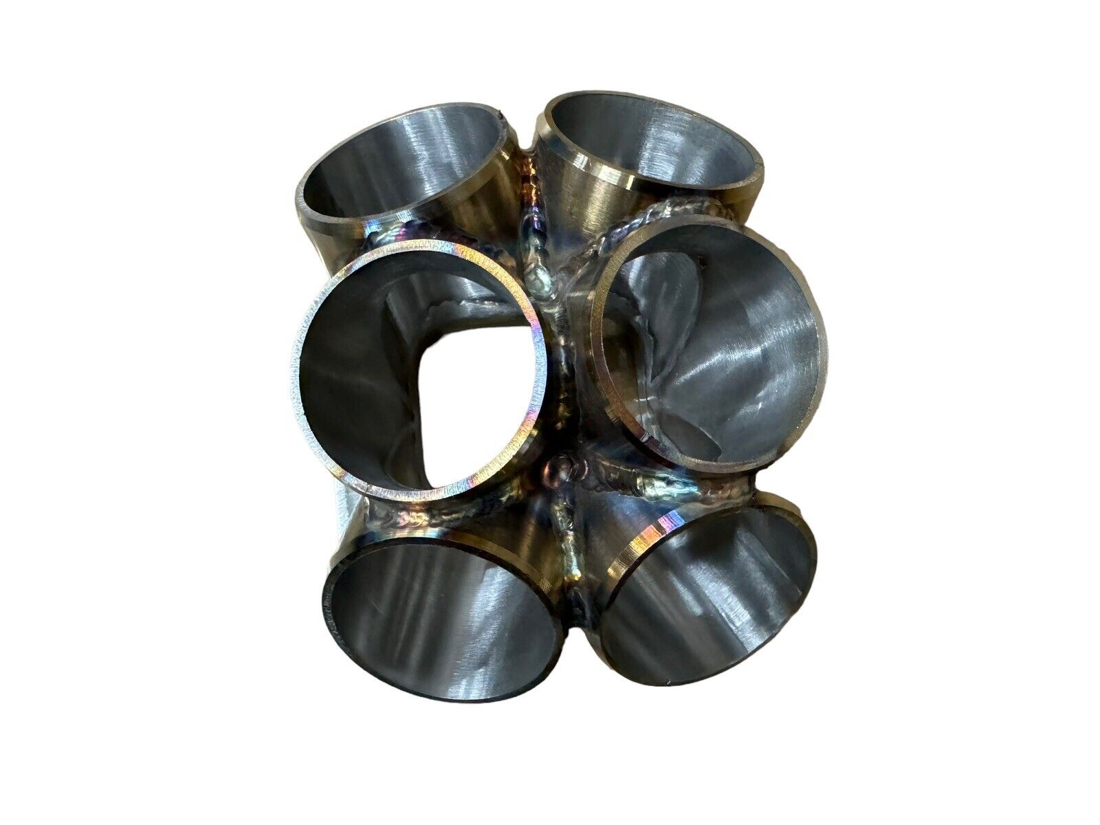 Stainless steel 6-1 turbo merge collector with T3 T4 flange, 3mm thick, TIG welded engine part by JackSpania Racing