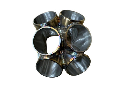 Stainless steel 6-1 turbo merge collector with T3 T4 flange, 3mm thick, TIG welded engine part by JackSpania Racing