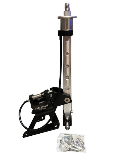 JackSpania Racing billet race spec B Series D Series shifter box lockout for transmission, without mounting bracket, detailed metal finish.