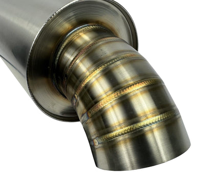 Stainless steel 2.5" and 3" inlet turn down pie cut dolphin muffler exhaust part by JackSpania Racing