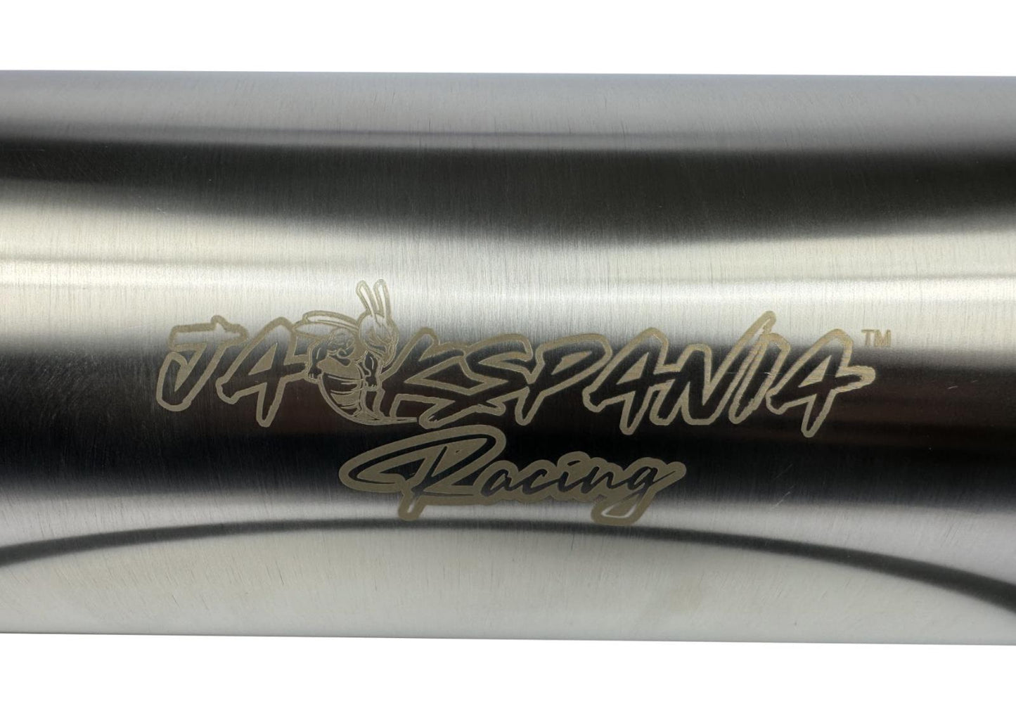 Stainless steel JackSpania Racing 2.5" and 3" inlet turn down dolphin muffler exhaust part with pie cut design