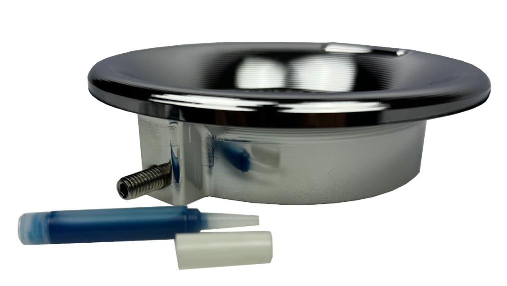 JackSpania Racing billet 4-inch turbo inlet guard with velocity stack adapter and bellmouth for engine performance.