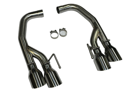 Quad Axle Back 2.5" Exhaust Pipe Kit For Ford Mustang GT 5.0 V8 Coyote 2018-2023 - JackSpania Racing