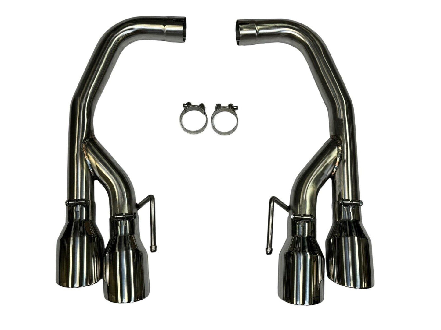 Quad Axle Back 2.5" Exhaust Pipe Kit For Ford Mustang GT 5.0 V8 Coyote 2018-2023 - JackSpania Racing