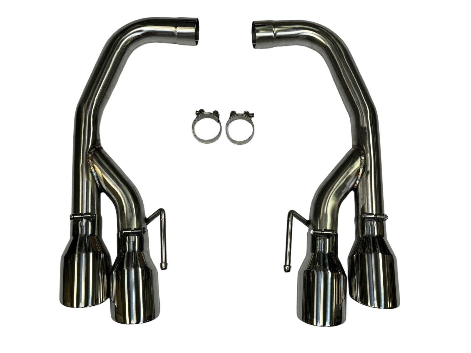 Quad Axle Back 2.5" Exhaust Pipe Kit For Ford Mustang GT 5.0 V8 Coyote 2018-2023 - JackSpania Racing
