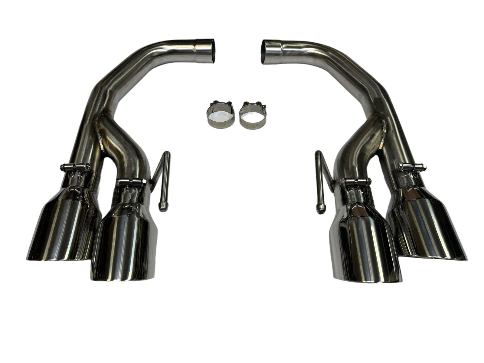 Quad Axle Back 2.5" Exhaust Pipe Kit For Ford Mustang GT 5.0 V8 Coyote 2018-2023 - JackSpania Racing