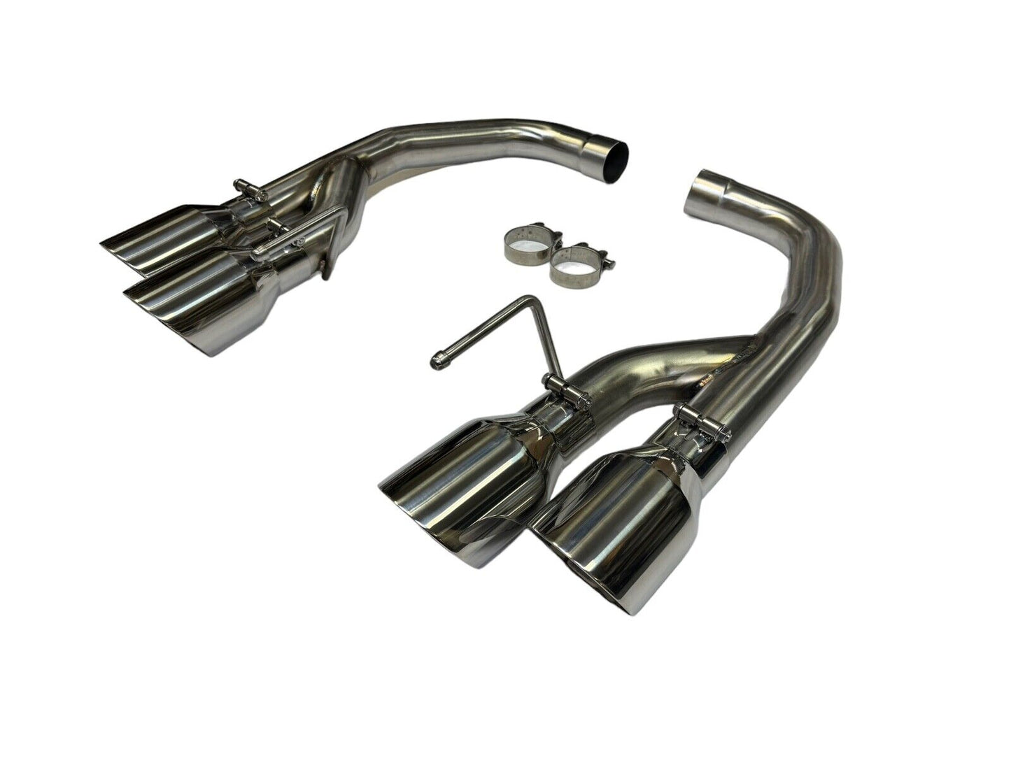 Quad Axle Back 2.5" Exhaust Pipe Kit For Ford Mustang GT 5.0 V8 Coyote 2018-2023 - JackSpania Racing