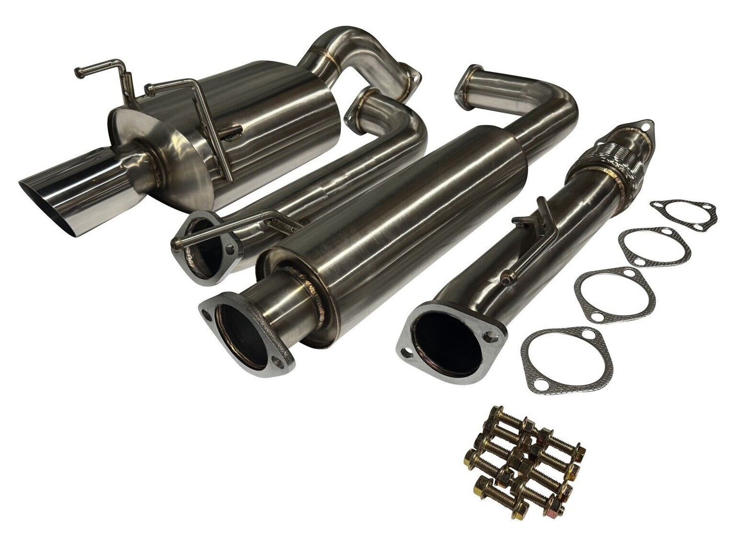 3” Stainless Steel Catback Exhaust Muffler For Honda Civic EK EK9 Hatch 76mm - JackSpania Racing