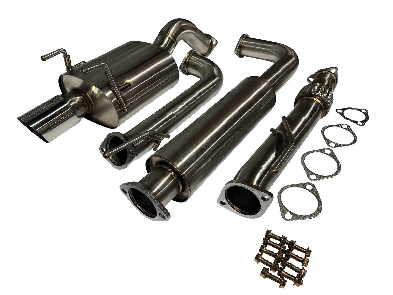 3” Stainless Steel Catback Exhaust Muffler For Honda Civic EK EK9 Hatch 76mm - JackSpania Racing