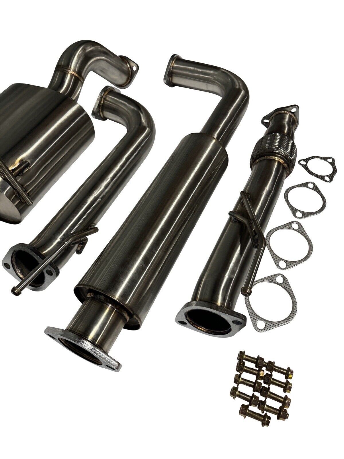 3” Stainless Steel Catback Exhaust Muffler For Honda Civic EK EK9 Hatch 76mm - JackSpania Racing