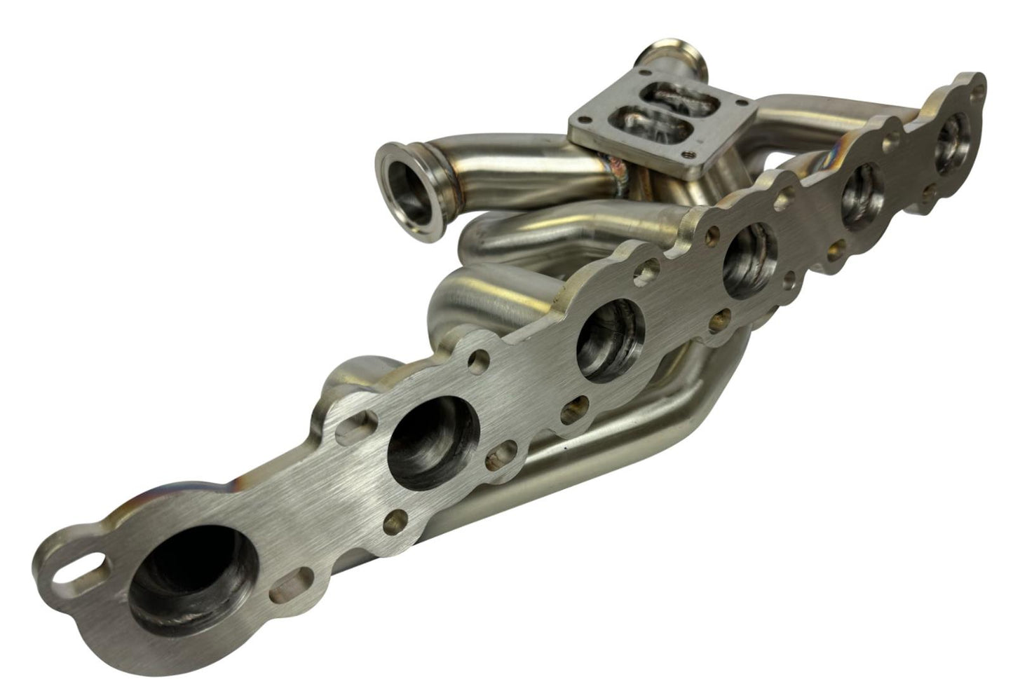 JackSpania Racing RB20 RB25 RB26 T4 top mount turbo manifold for Nissan GTR, 44mm twin scroll exhaust part, durable metal construction