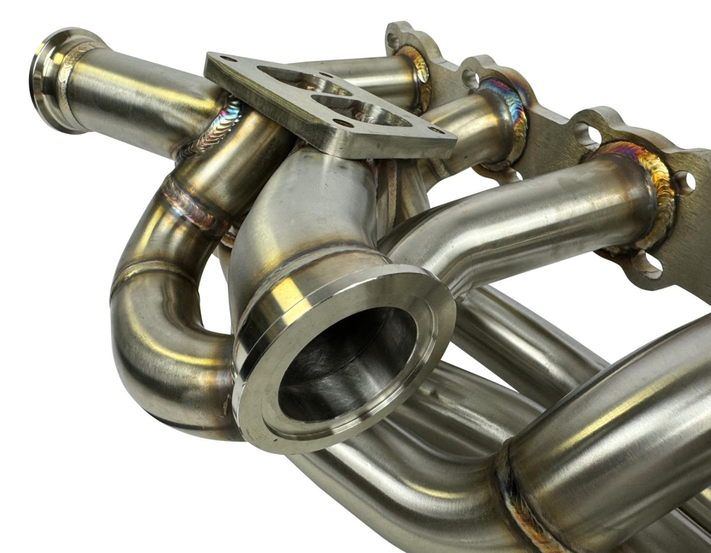 JackSpania Racing RB20 RB25 RB26 T4 Top Mount Turbo Manifold for Nissan GTR, twin scroll 44mm exhaust part with detailed welds