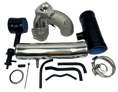 High flow turbo inlet pipe for Honda Civic 1.5T 2016-2021 by JackSpania Racing, made of durable 304 stainless steel.
