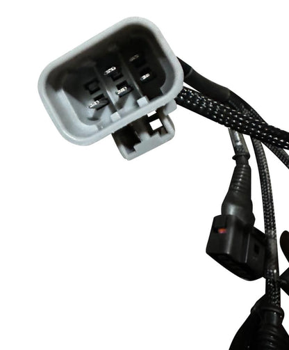 JackSpania Racing coil conversion harness for SR20, VR38 GTR, VQ35 engines, designed for coil pack replacement and engine tuning.