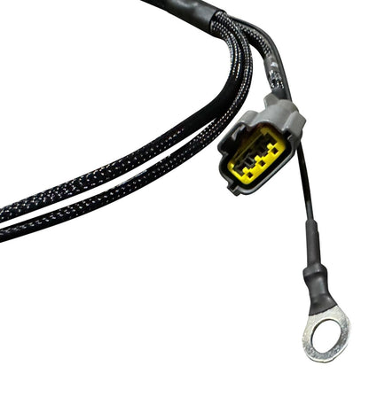 JackSpania Racing coil conversion harness for SR20, VR38 GTR, VQ35 engines, with coil pack connections and engine wiring.