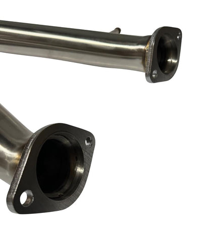 Quad tip axle back delete exhaust muffler for Lexus IS and RC models by JackSpania Racing, showing polished tips and exhaust pipe.