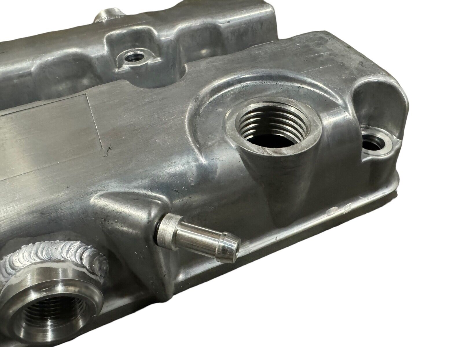 JackSpania Racing B Series vented valve cover baffle for Honda B16 B18 VTEC engine with AN10 fitting, engine parts for Honda Acura DOHC