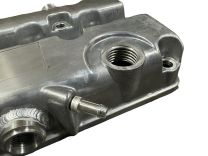 JackSpania Racing B Series vented valve cover baffle for Honda B16 B18 VTEC engine with AN10 fitting, engine parts for Honda Acura DOHC