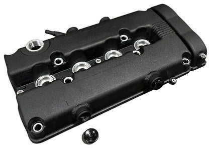 JackSpania Racing B Series vented valve cover baffle for Honda B16 B18 VTEC engines with AN10 fitting, aftermarket engine part