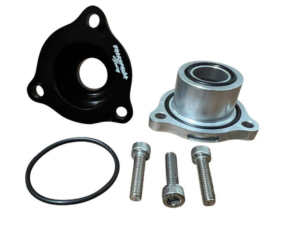 JackSpania Racing blow off valve for VW Audi MK7, Golf R, Jetta MK3, TTS, Tt, A3 S3, RS3, Q5 engine parts, close-up view.