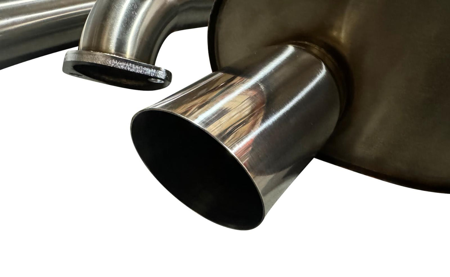 Stainless steel 2.5" 3” catback exhaust muffler for Honda Civic hatch 92-95, 76mm pipe, by JackSpania Racing.
