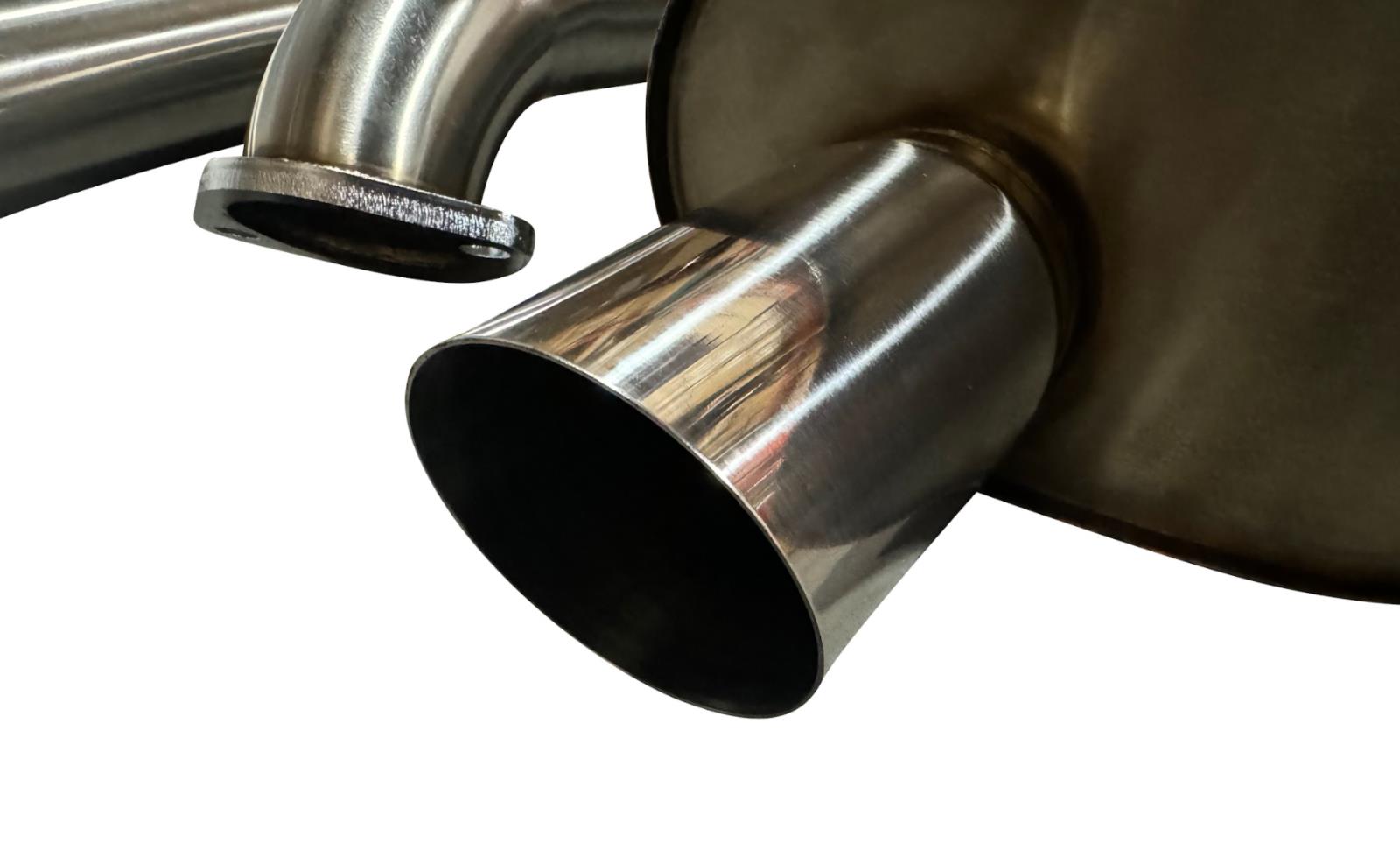 Stainless steel 2.5" 3” catback exhaust muffler for Honda Civic hatch 92-95, 76mm pipe, by JackSpania Racing.
