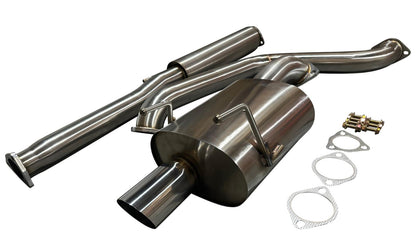 Stainless steel 2.5" 3” catback exhaust muffler for Honda Civic Hatch 92-95 EG, JackSpania Racing exhaust parts, 76mm diameter