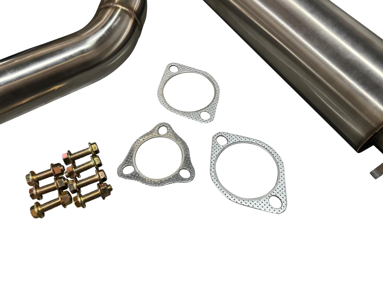 Stainless steel 2.5" 3” catback exhaust muffler for Honda Civic hatch, 76mm, EG model, by JackSpania Racing