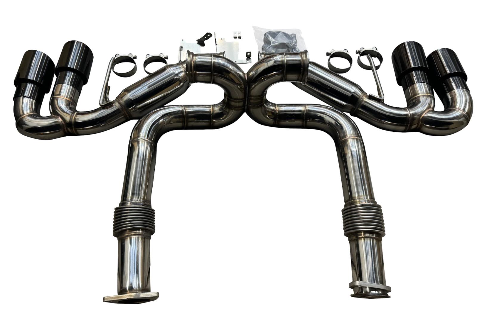 JackSpania Racing exhaust for Chevrolet Corvette C8 2020+ 6.2L V8, 3-inch muffler pipe, 2M catback system, automotive exhaust part.