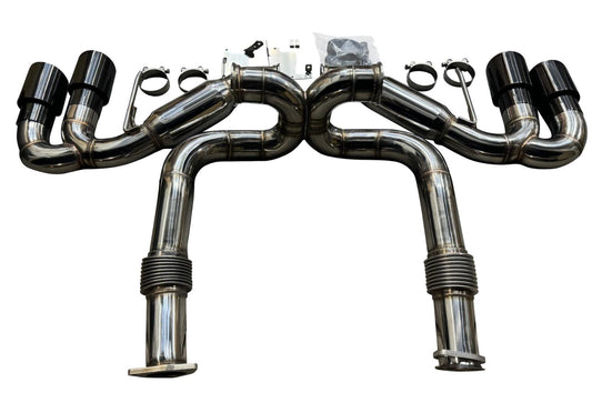 JackSpania Racing exhaust for Chevrolet Corvette C8 2020+ 6.2L V8, 3-inch muffler pipe, 2M catback system, automotive exhaust part.