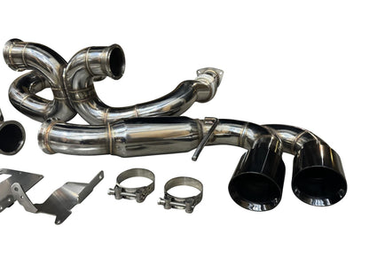JackSpania Racing exhaust pipe for Chevrolet Corvette C8 2020+ 6.2L V8, 3-inch muffler pipe, catback exhaust parts.