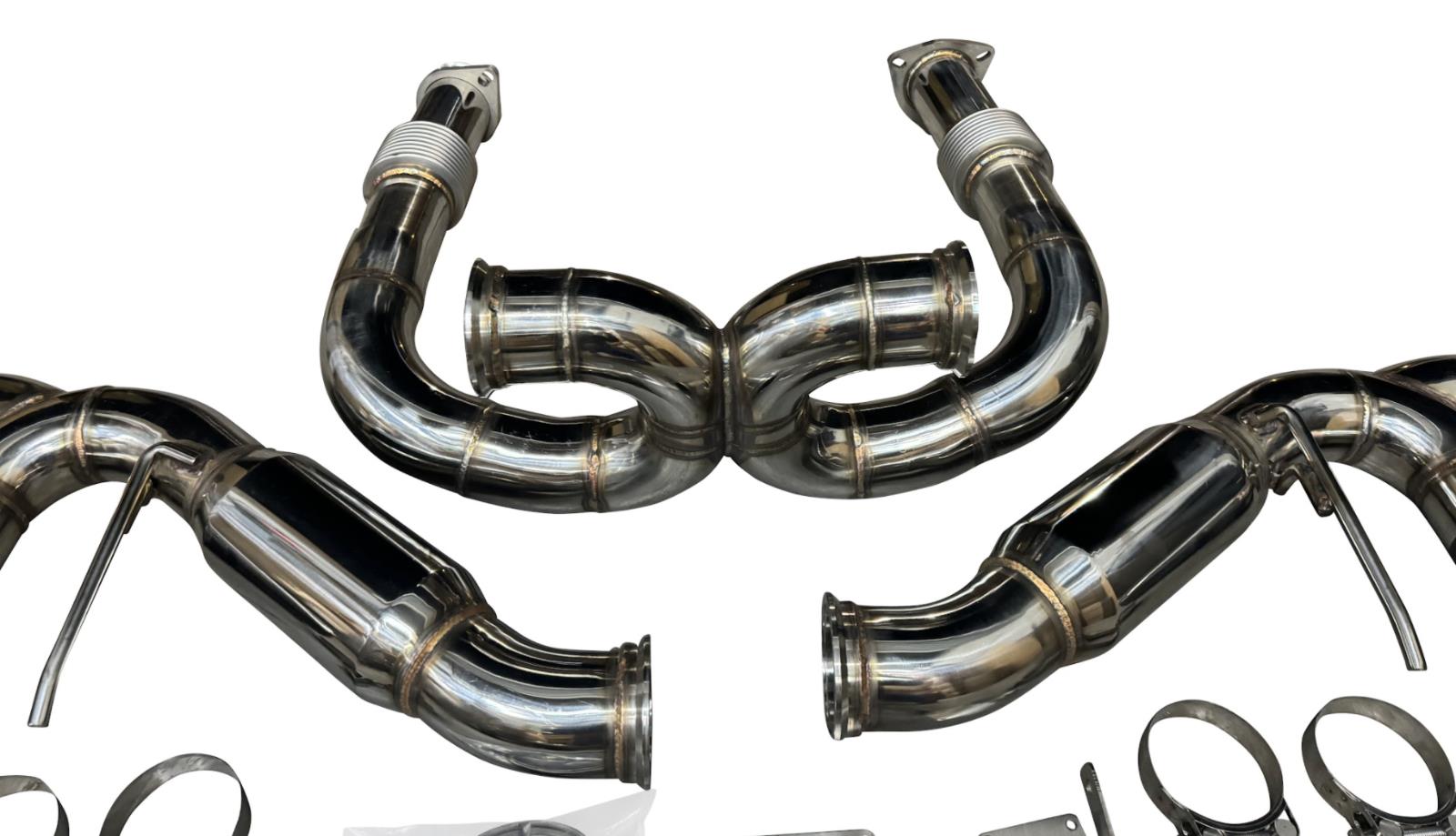 JackSpania Racing exhaust pipe for Chevrolet Corvette C8 2020+ 6.2L V8, 3-inch muffler pipe, catback exhaust system.