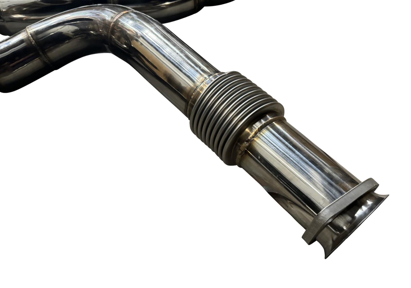 JackSpania Racing exhaust pipe for Chevrolet Corvette C8 2020+ 6.2L V8, 3-inch muffler pipe and catback exhaust system.