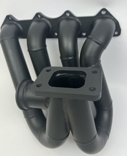 B Series T3 Top Mount Turbo Manifold GSR B16 B18 B20 44mm Ceramic Coated EG EK - JackSpania Racing