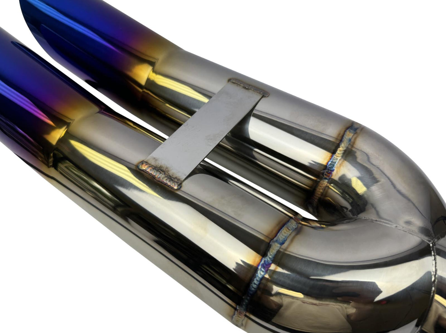Dual tip stainless steel blast pipe for exhaust system, Bosozoku style, 3-inch diameter, by JackSpania Racing.