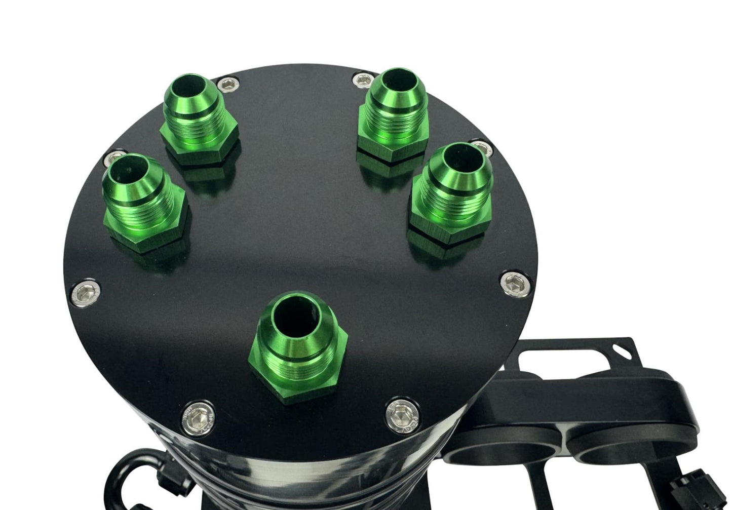 Dual External Fuel Surge Tank 1.5L Canister 6AN Supports 1500HP For Bosch 044 - JackSpania Racing