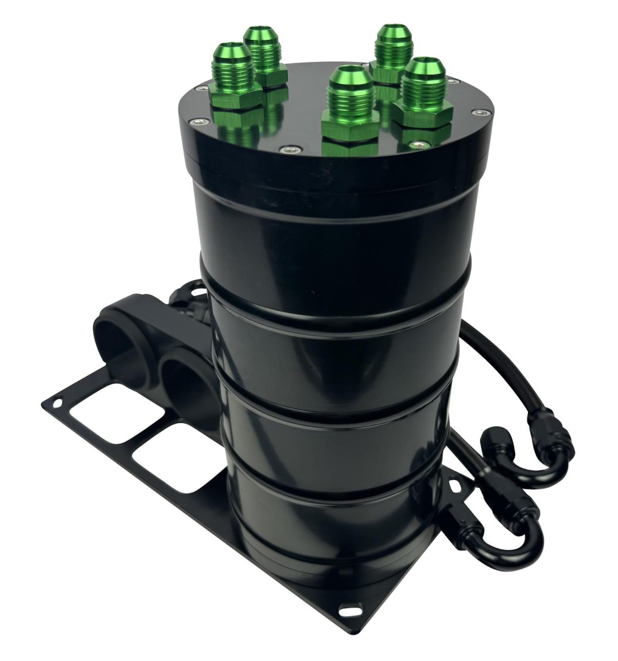 Dual External Fuel Surge Tank 1.5L Canister 6AN Supports 1500HP For Bosch 044 - JackSpania Racing