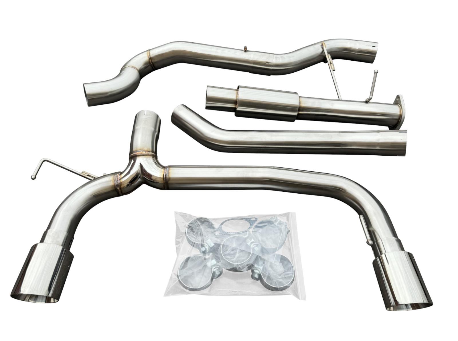 JackSpania Racing 2021+ Ford Bronco catback exhaust with dual wall tips, turbo axle back delete exhaust for 2.3L and 2.7L engines