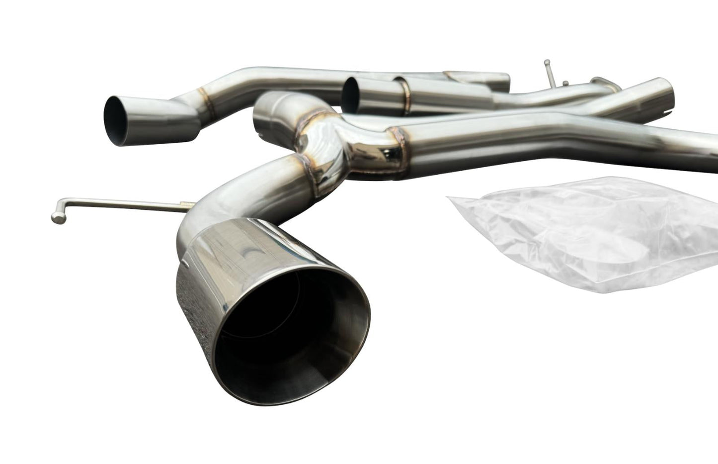 JackSpania Racing 2021+ Ford Bronco catback axle back delete exhaust with dual wall tips for 2.3L and 2.7L turbo engines.