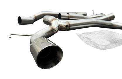 JackSpania Racing 2021+ Ford Bronco catback axle back delete exhaust with dual wall tips for 2.3L and 2.7L turbo engines.
