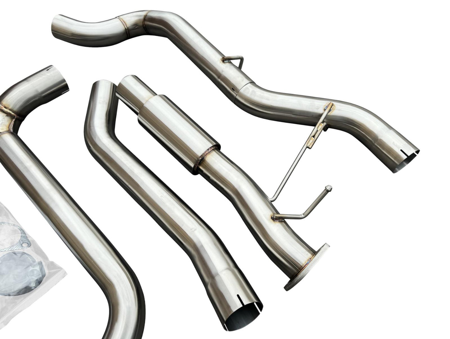 JackSpania Racing 2021+ Ford Bronco catback exhaust with dual wall tips, turbo axle back delete exhaust for 2.3L and 2.7L engines