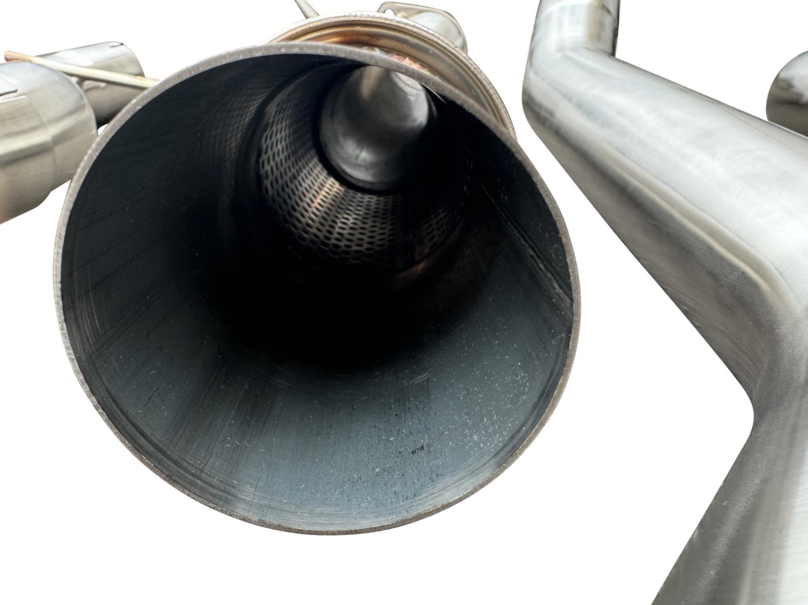 JackSpania Racing 2021+ Ford Bronco catback axle back delete exhaust with dual wall tips for 2.3L and 2.7L turbo engines.