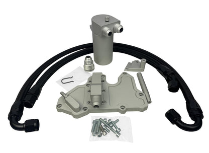 JackSpania Racing billet oil catch can with hoses for VW MK7 Golf GTI 1.8T TSI and 2.0T turbo engine, engine parts kit