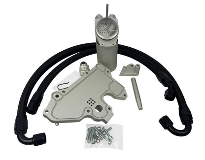 JackSpania Racing billet oil catch can for VW MK7 Golf GTI 1.8T TSI 2.0T turbo engine with breather hoses kit.