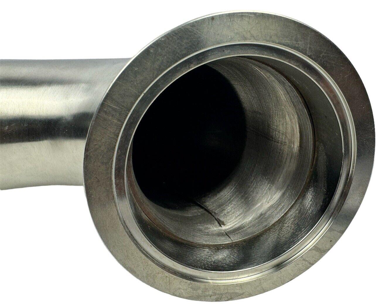 JackSpania Racing stainless steel wastegate dump tube in 38mm, 44mm, or 60mm size, compatible with TiAL fitment, for engine performance.