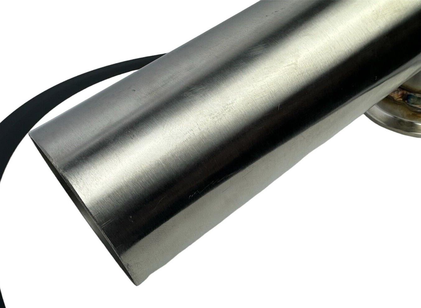 SS304 stainless steel wastegate dump tube in 38mm, 44mm, or 60mm size for TiAL fitment, designed for high-performance engine tuning.