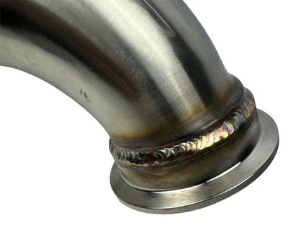 SS304 stainless steel wastegate dump tube by JackSpania Racing, 38mm, 44mm, or 60mm size, compatible with TiAL fitment.