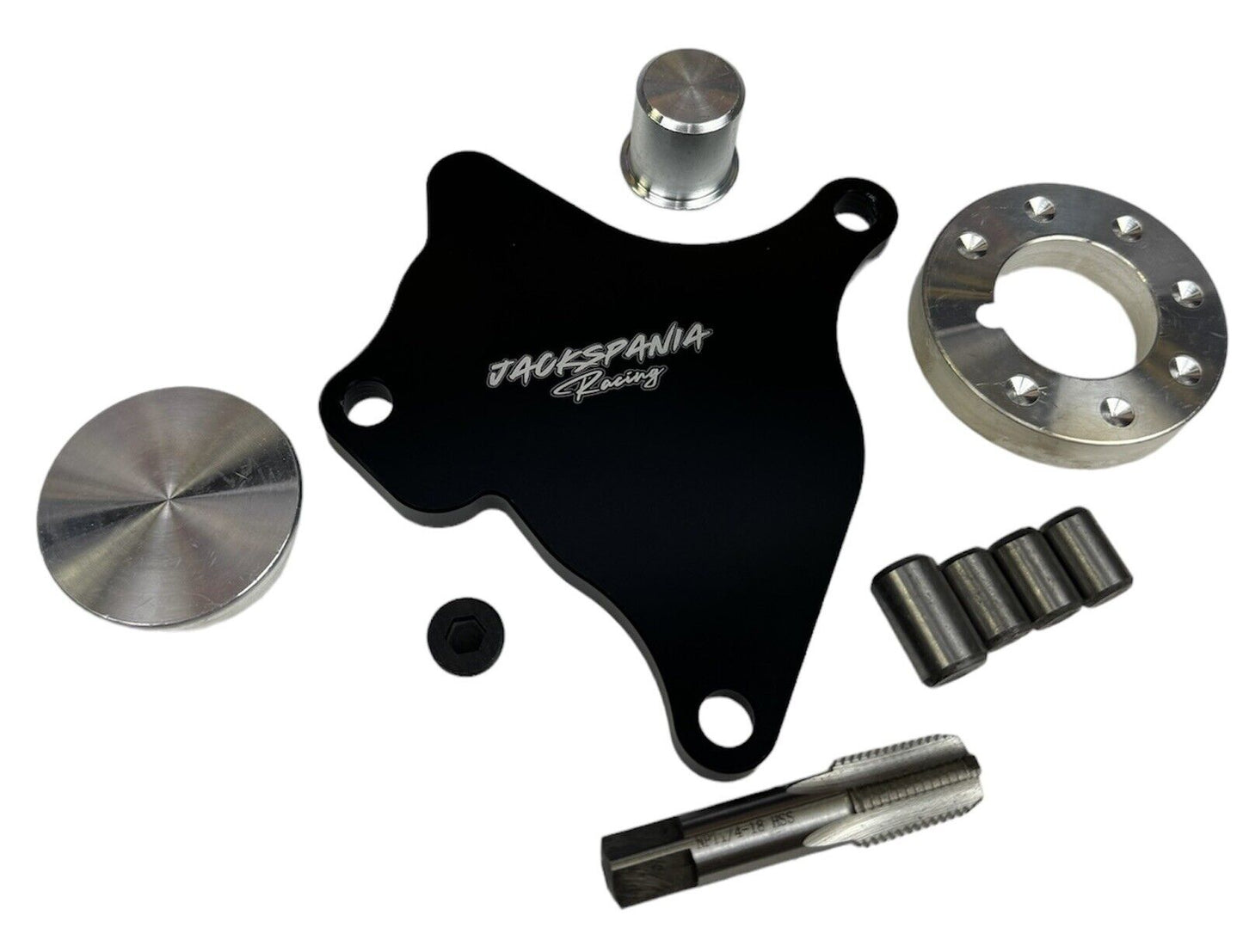 JackSpania Racing Balance Shaft Eliminator Kit for H Series and F Series engines, compatible with H22A4, H22A7, F22, and F20B VTEC models.